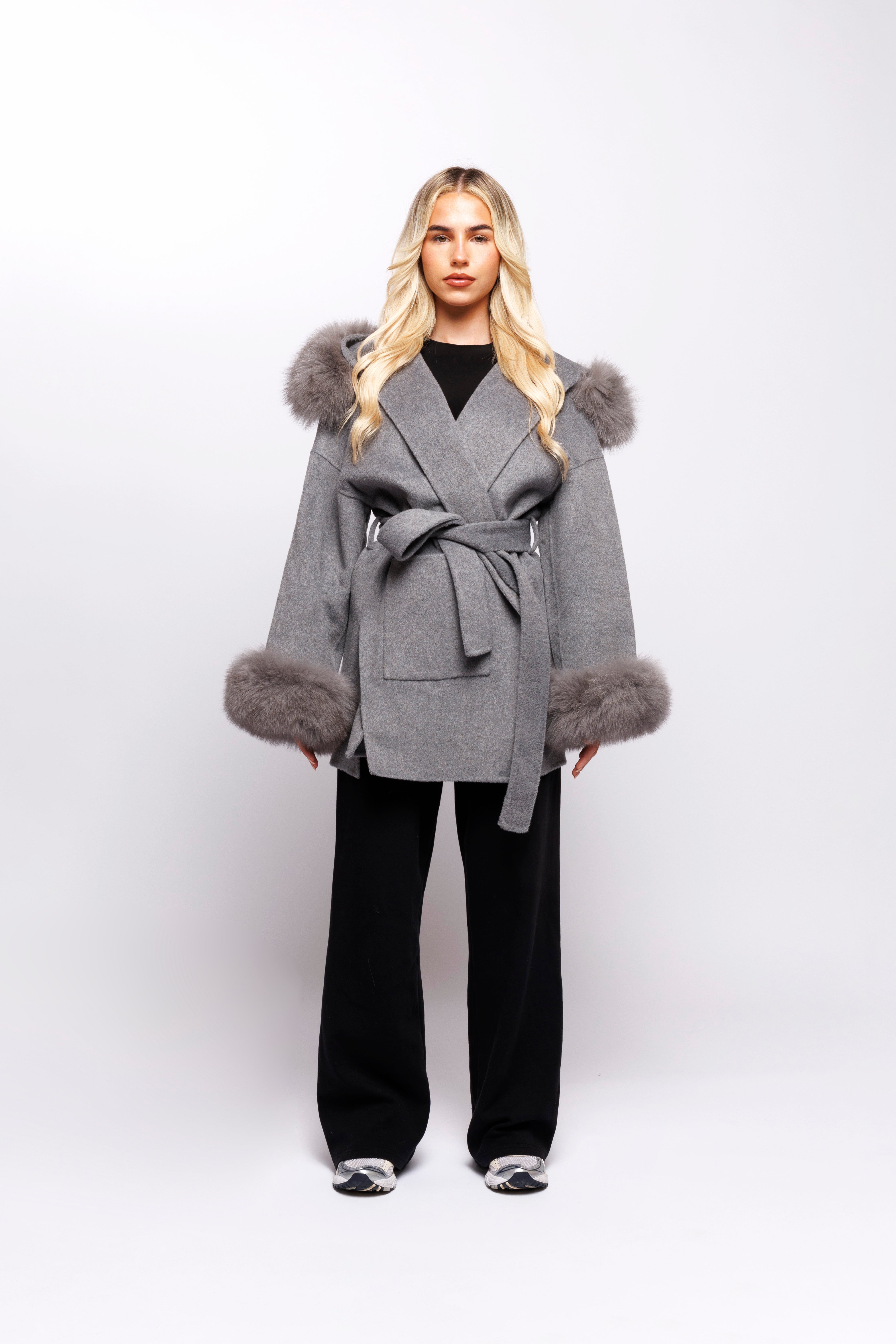 Anthracite Iris Wool Coat
