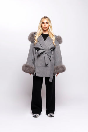 Anthracite Iris Wool Coat