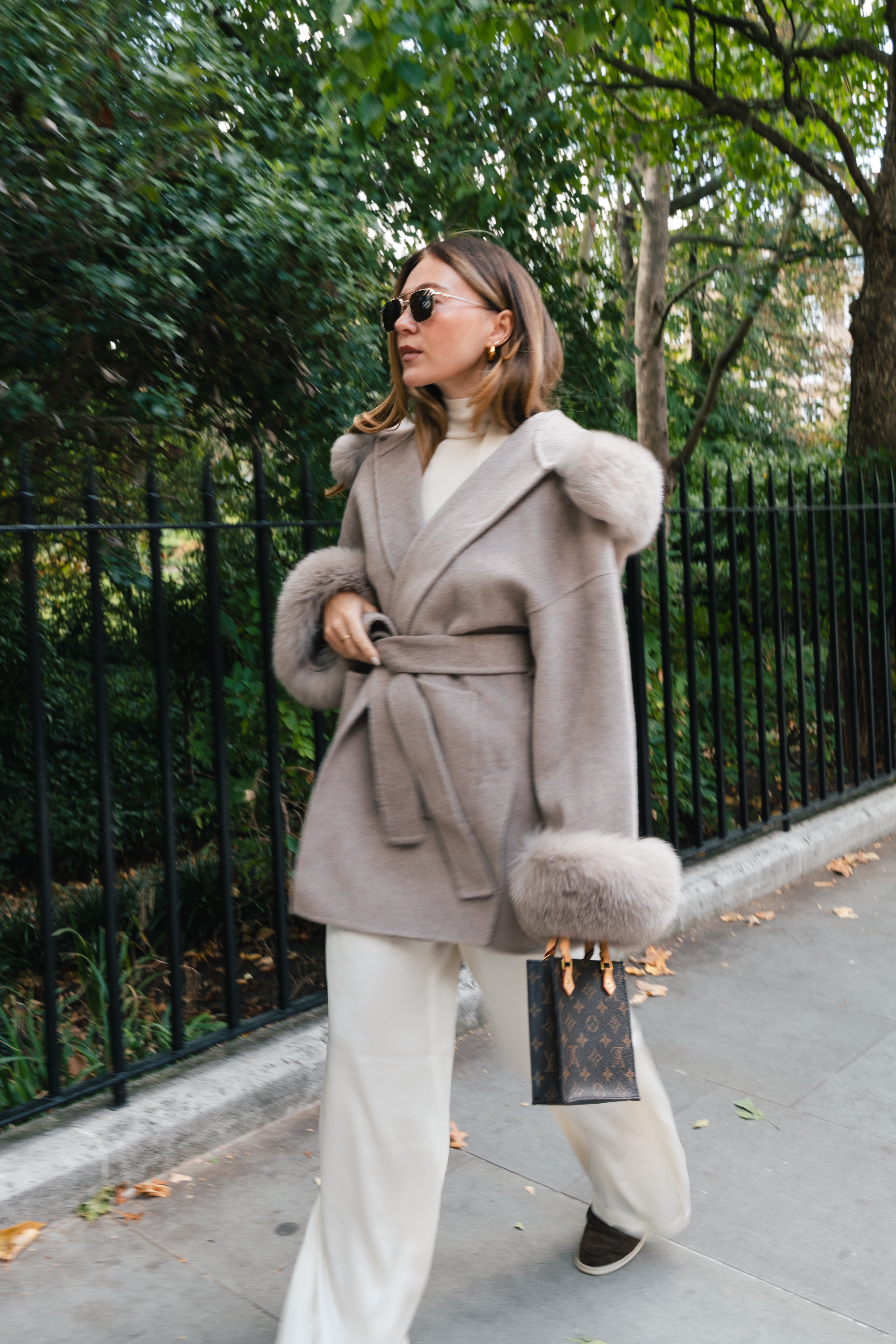 Grey Iris Wool Coat