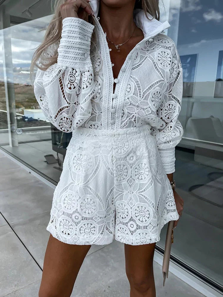 Evelyn Lace Mini Dress