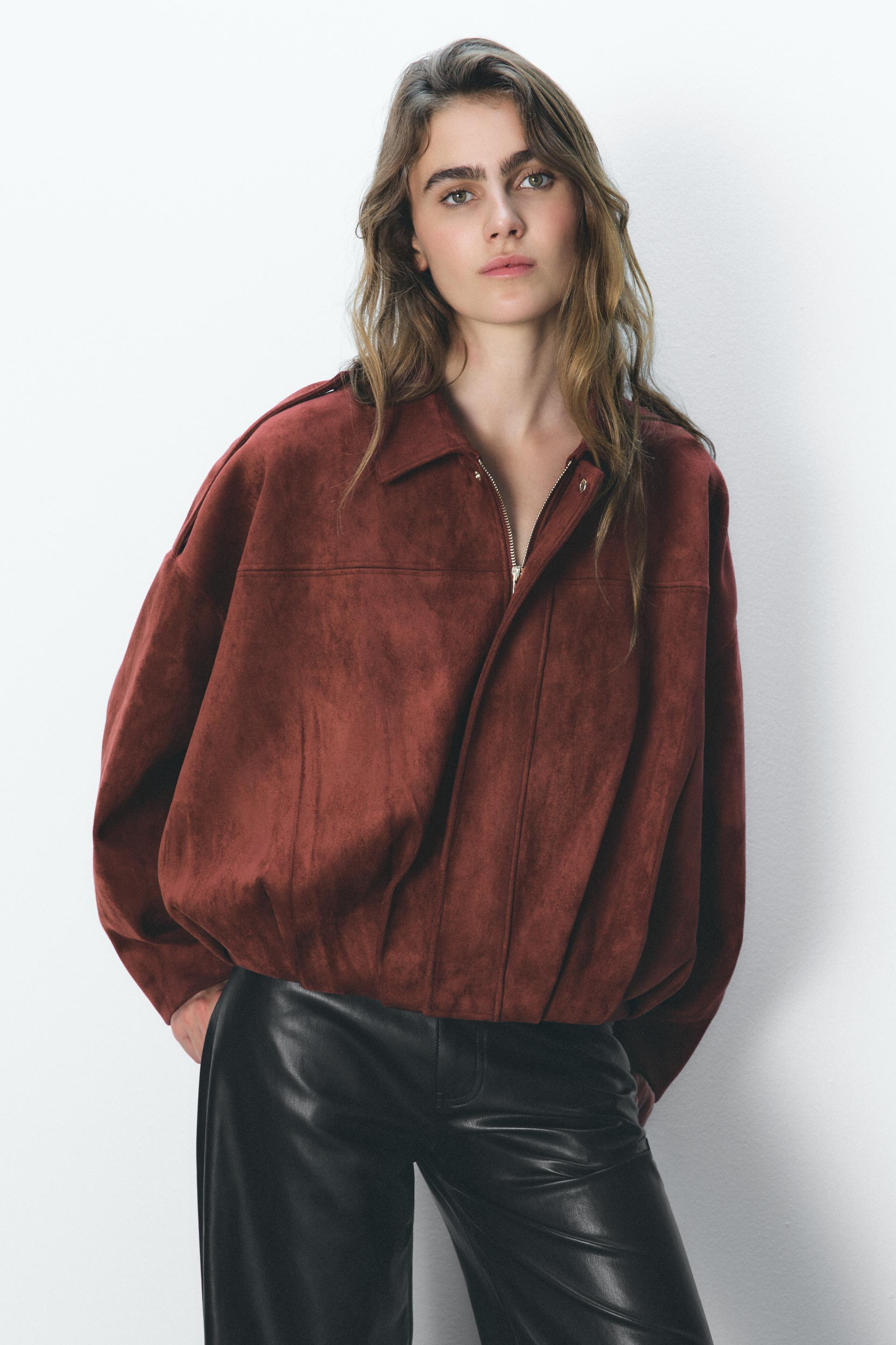 Tessa Suede Bomber Jacket
