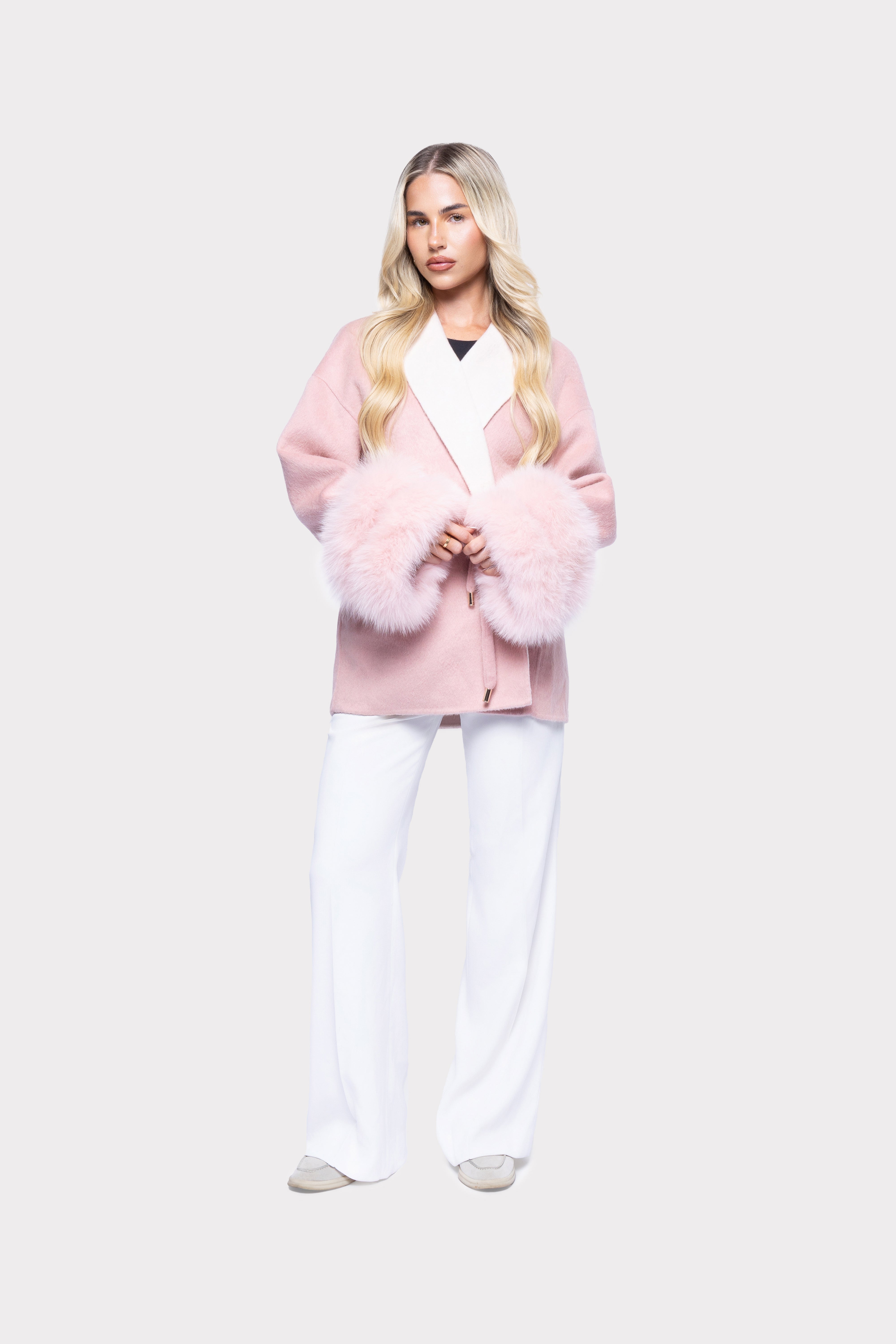 Pink Elia Wool Coat
