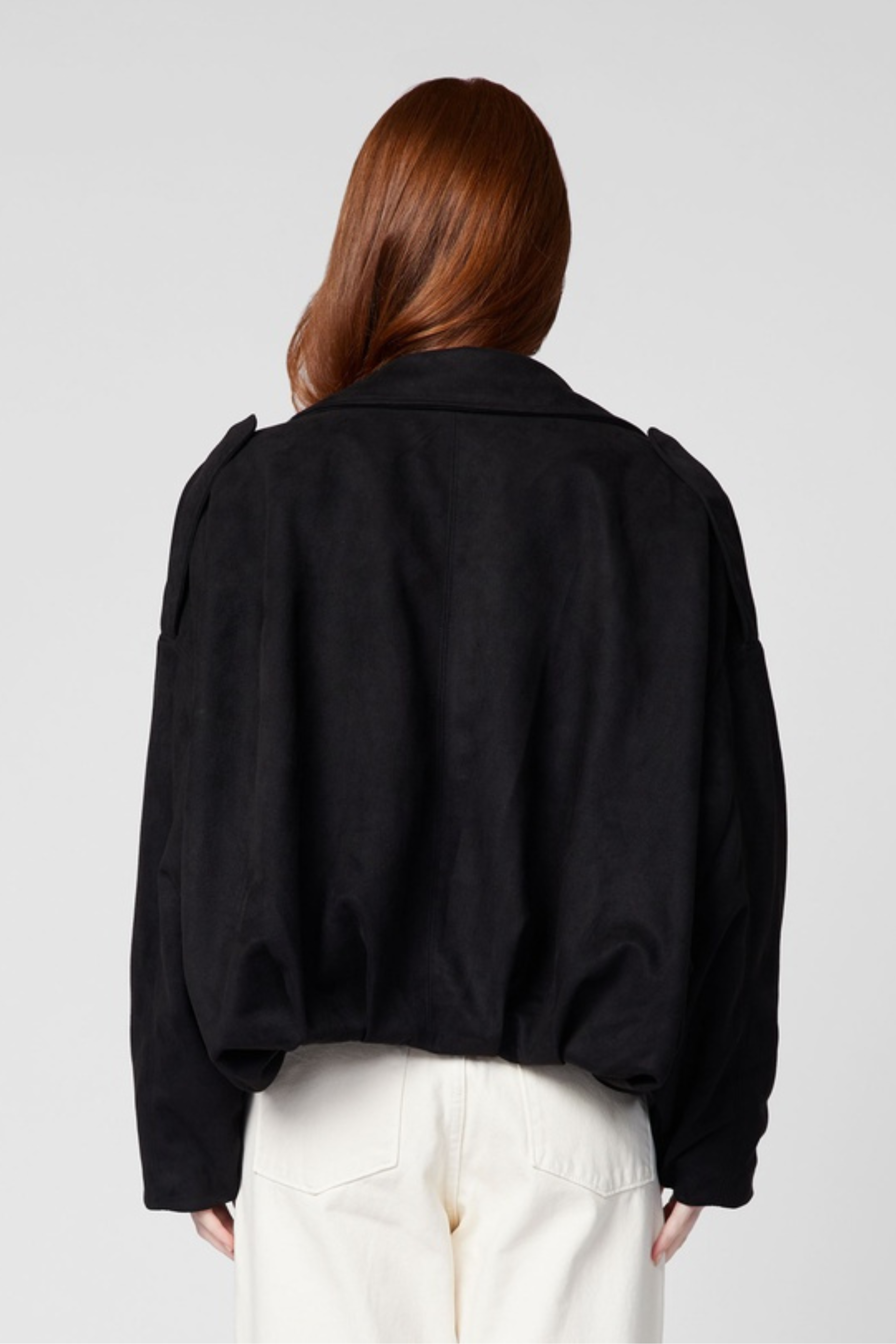 Tessa Suede Bomber Jacket