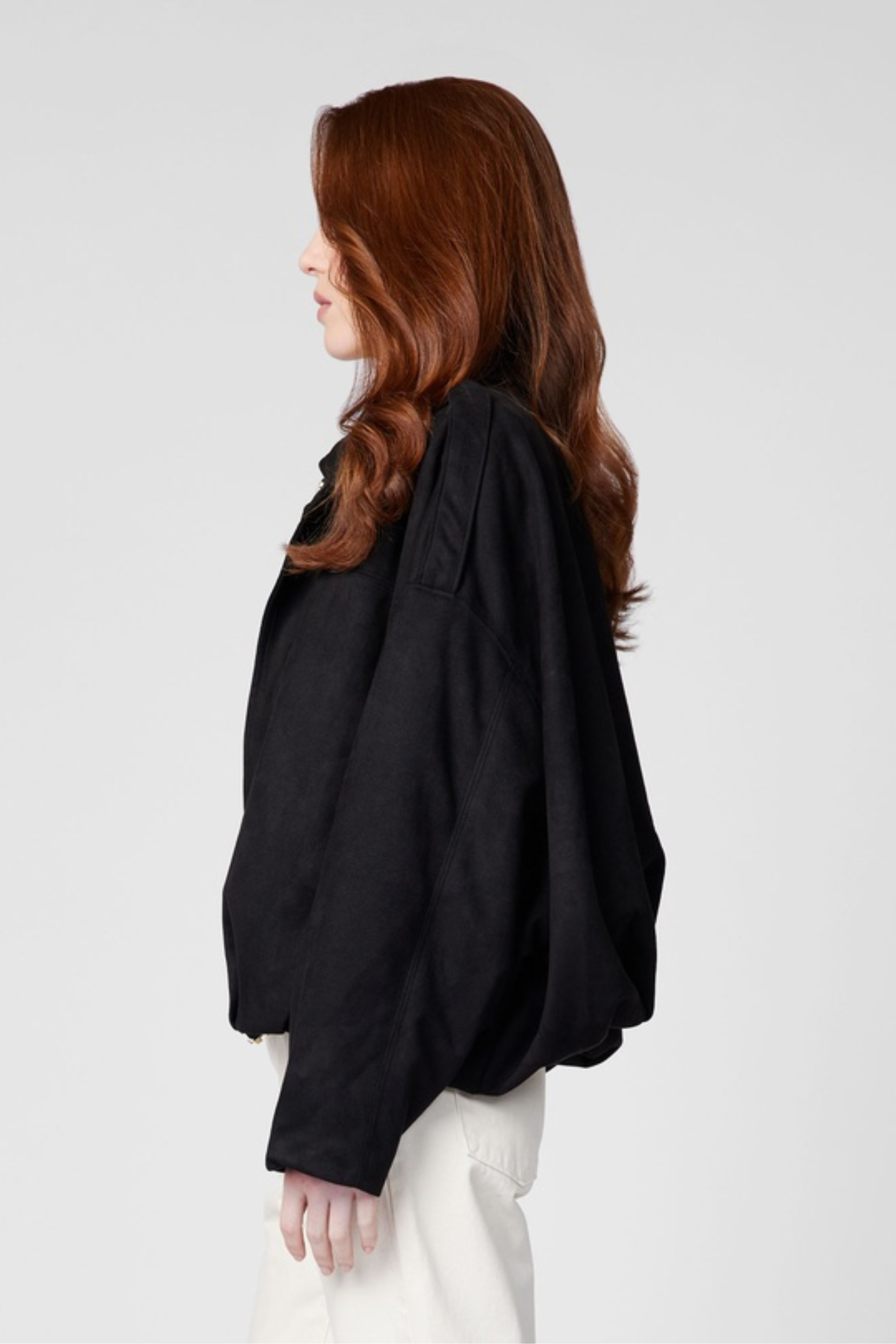 Tessa Suede Bomber Jacket