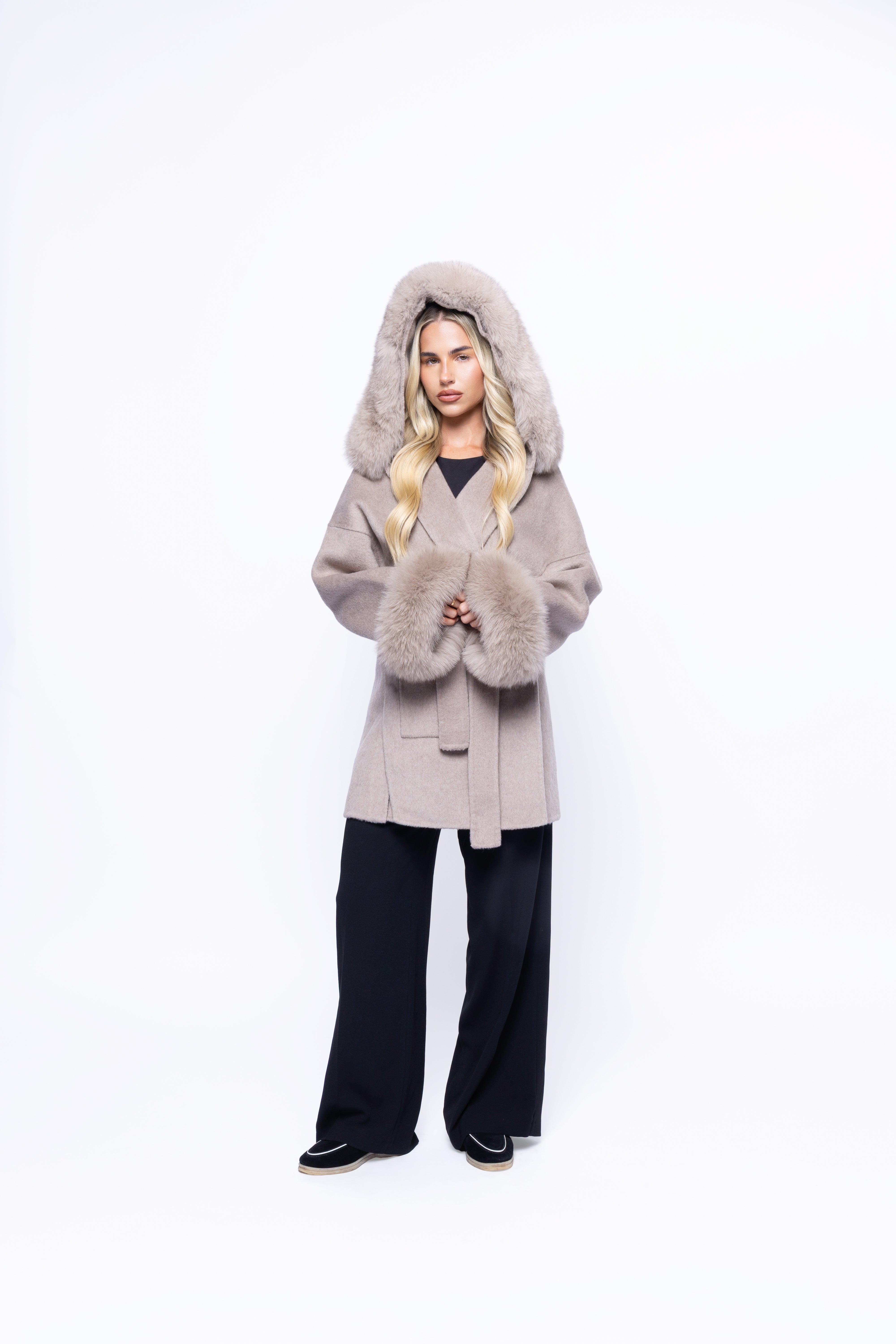 Grey Iris Wool Coat