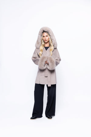 Grey Iris Wool Coat
