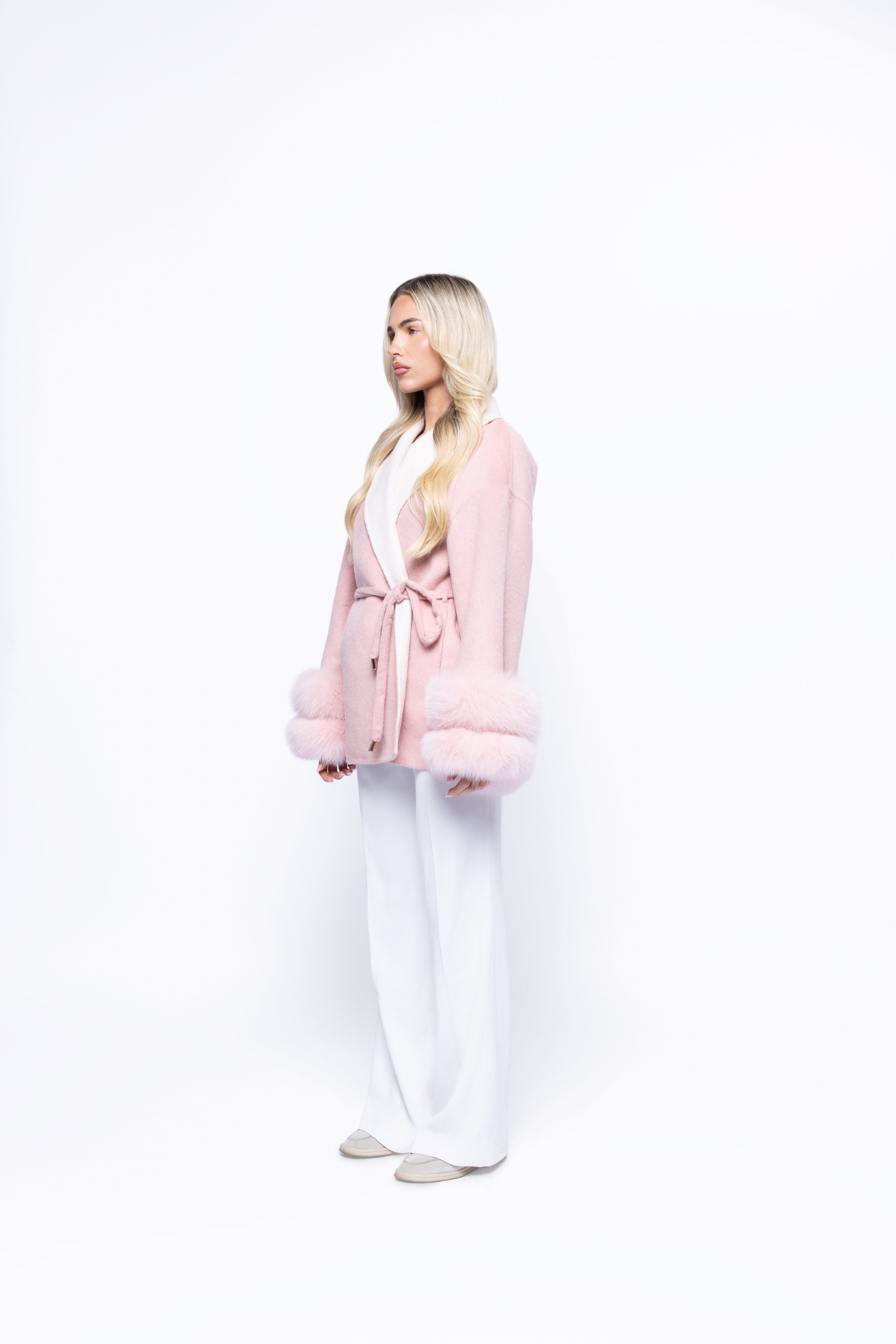 Pink Elia Wool Coat