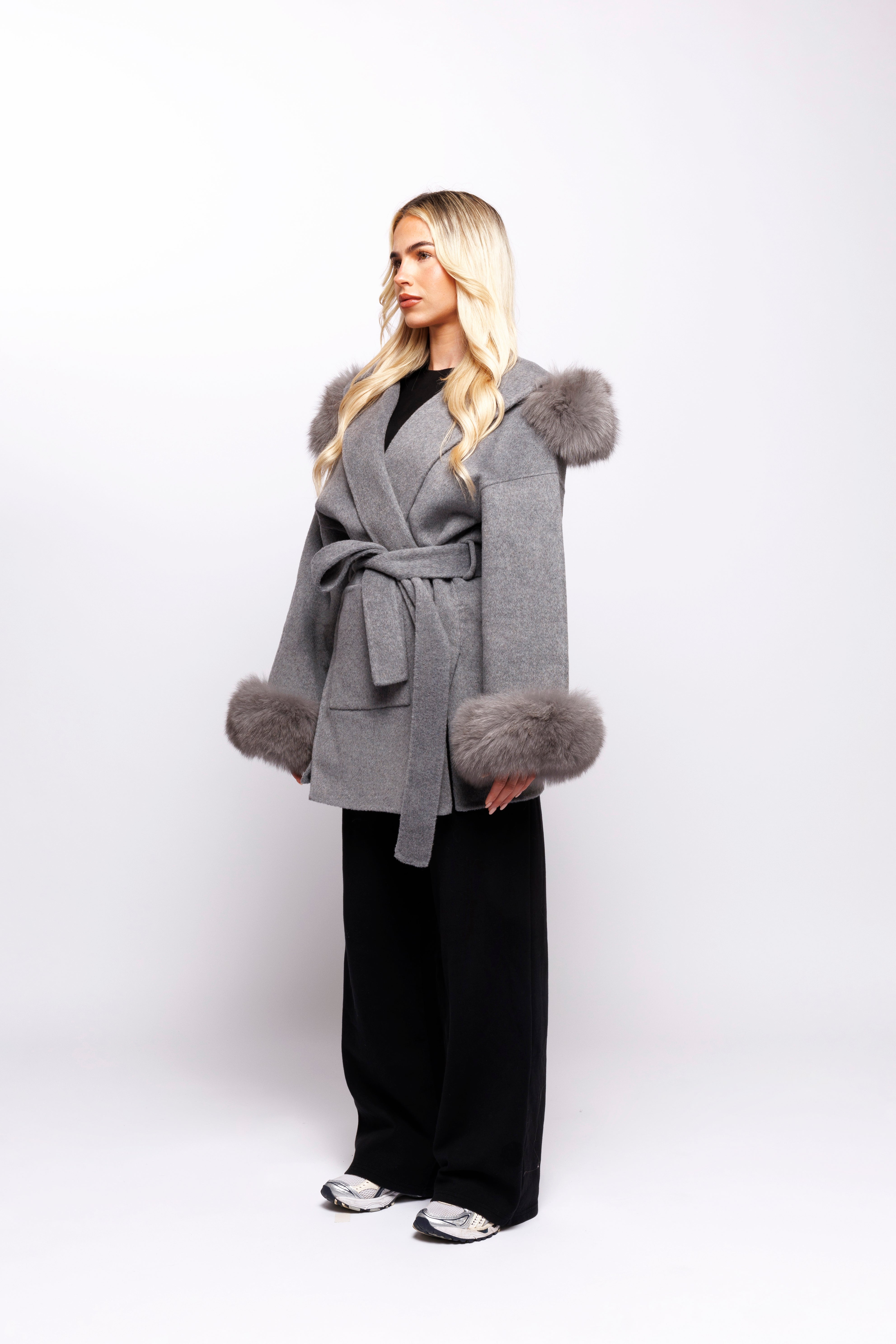 Anthracite Iris Wool Coat