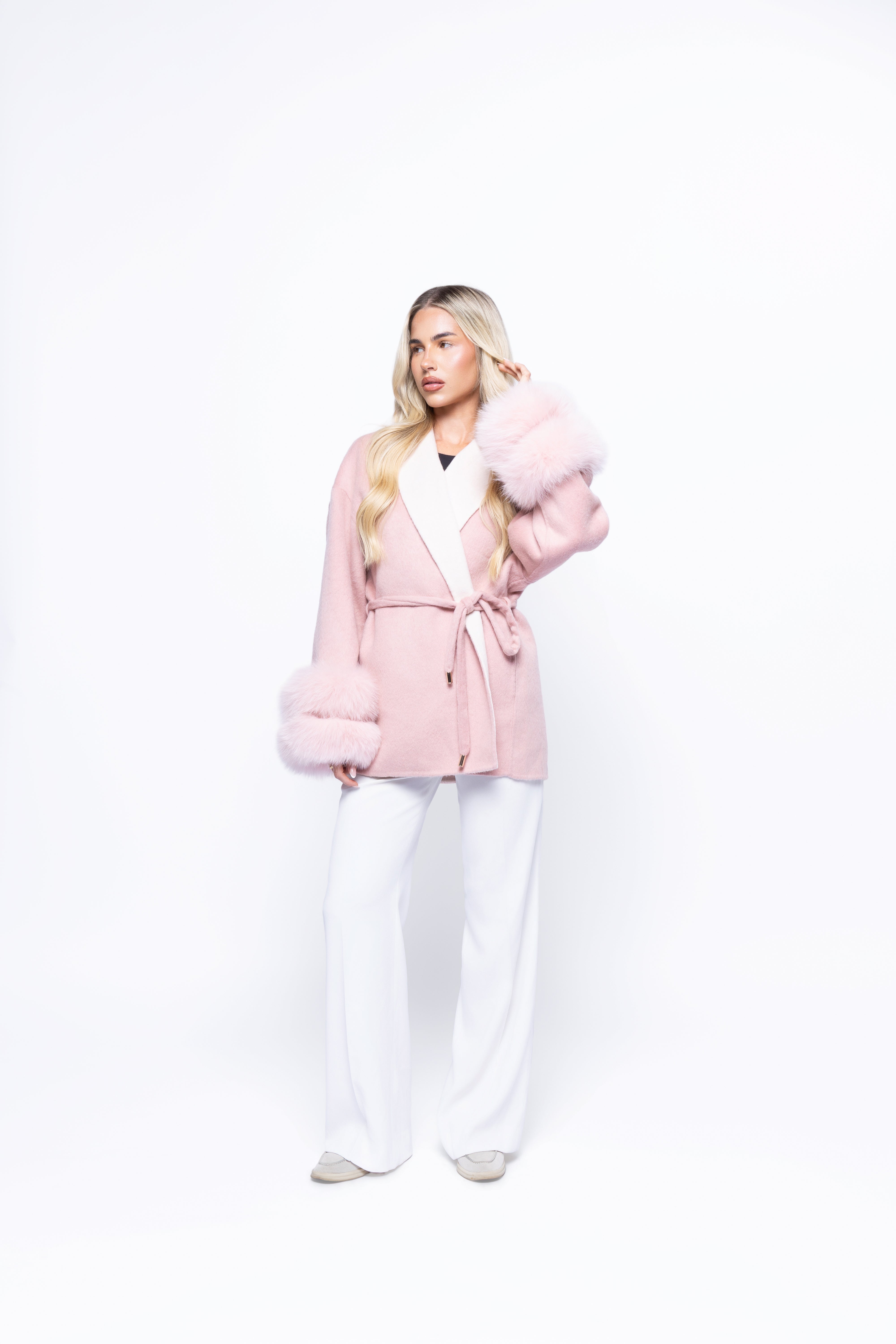 Pink Elia Wool Coat