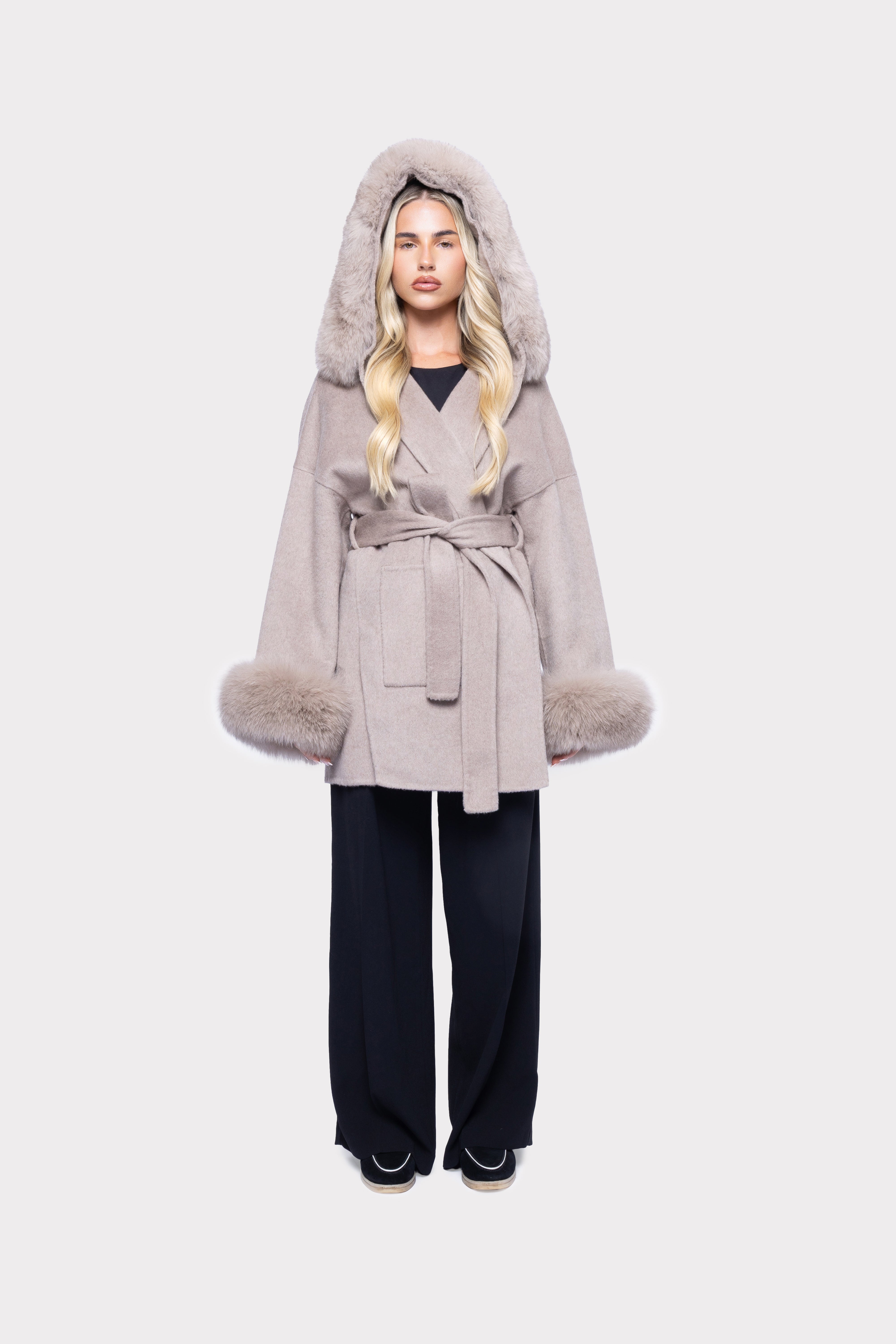 Grey Iris Wool Coat