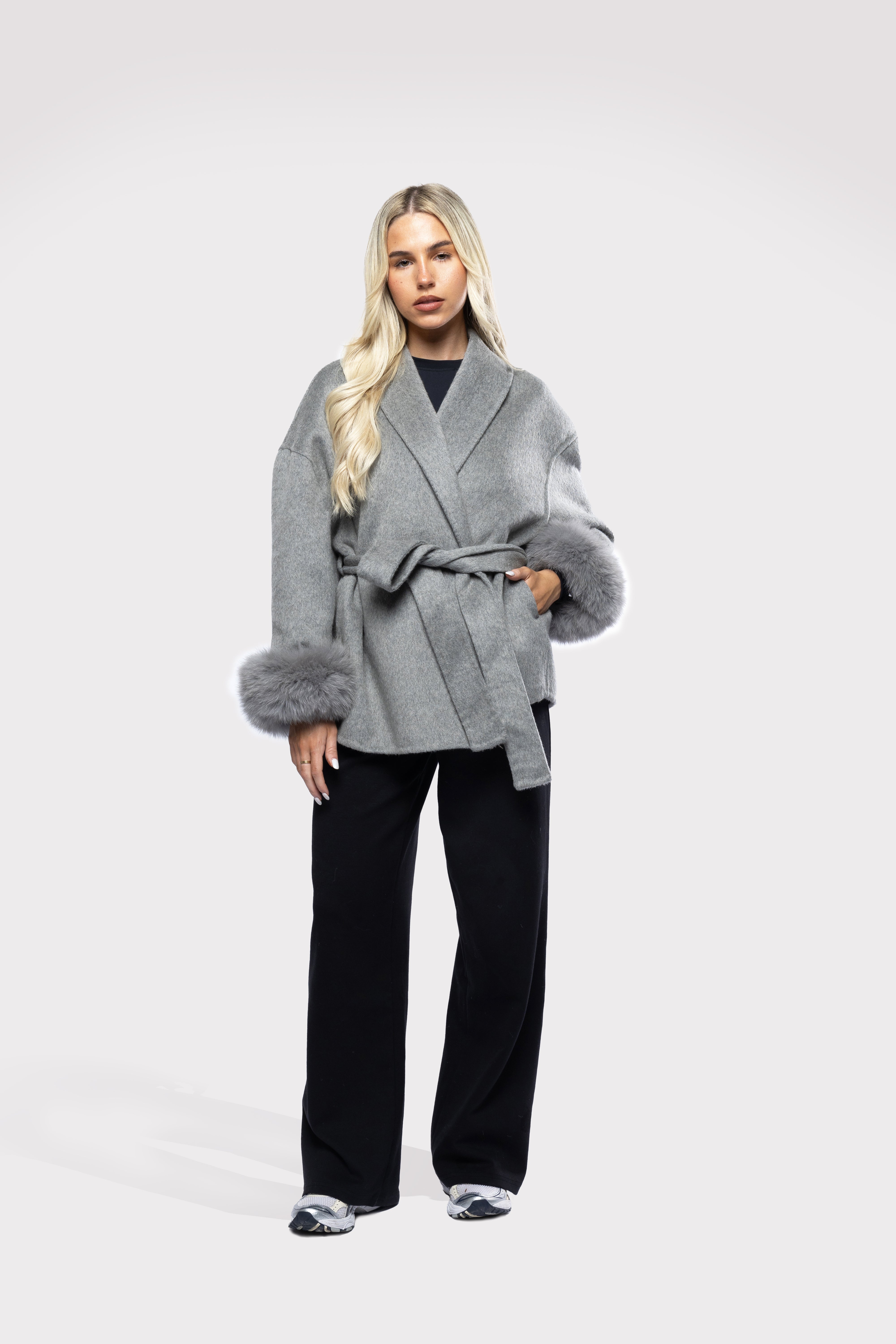 Anthracite Elva Wool Coat