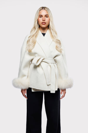 White Elva Wool Coat