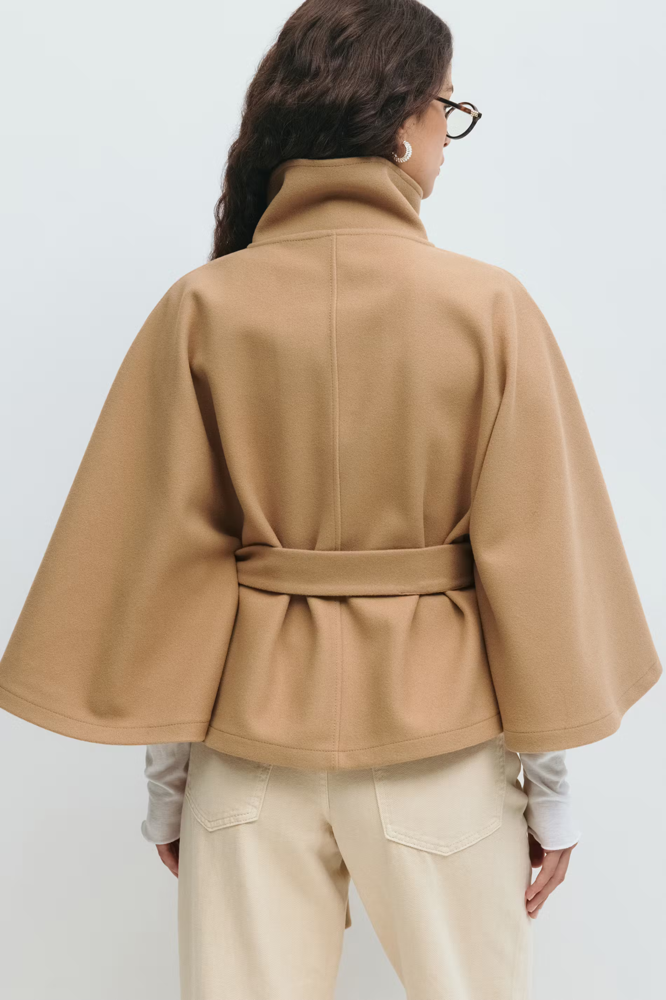 Sira Belted Cape Coat