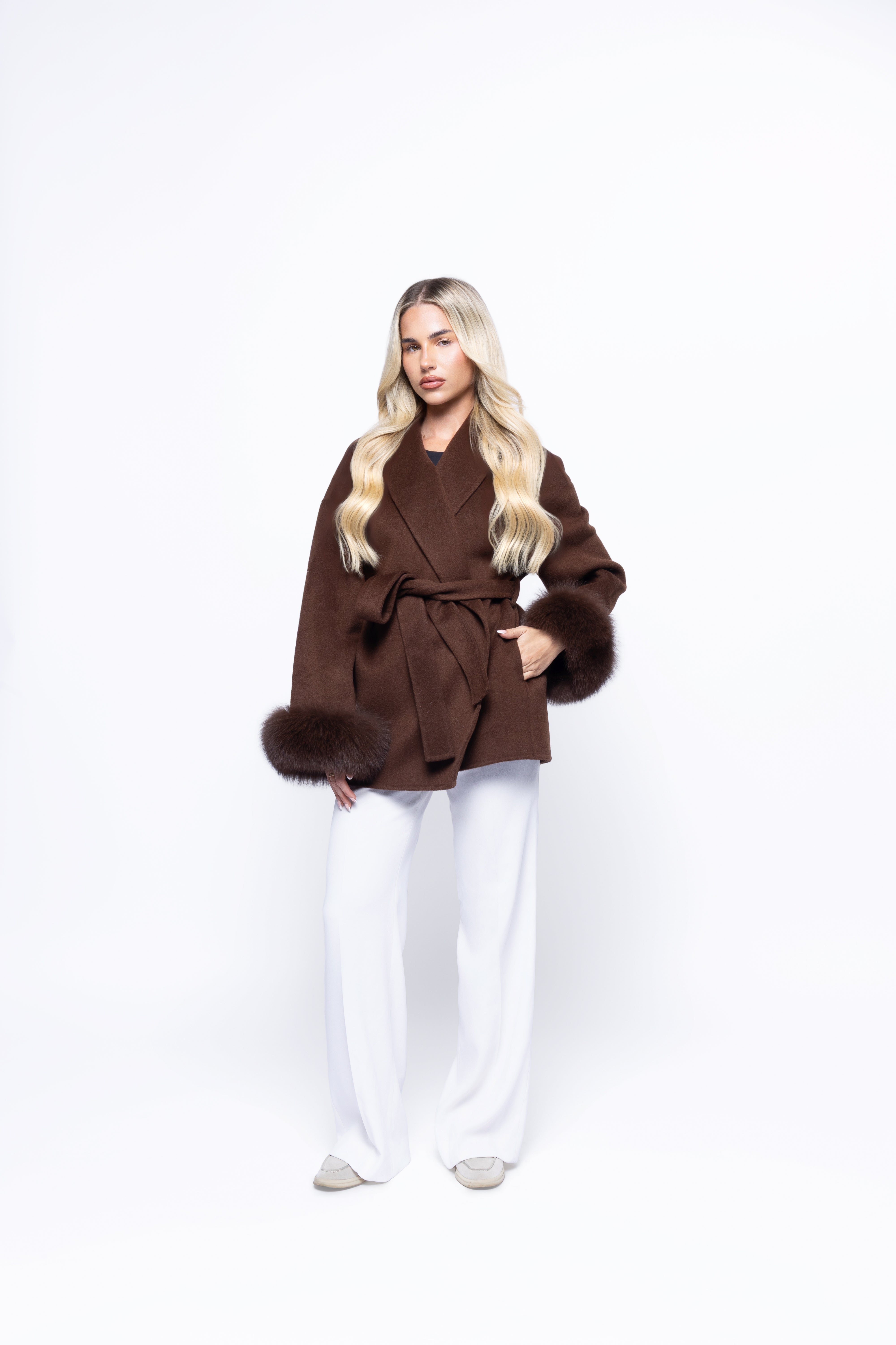 Brown Elva Wool Coat