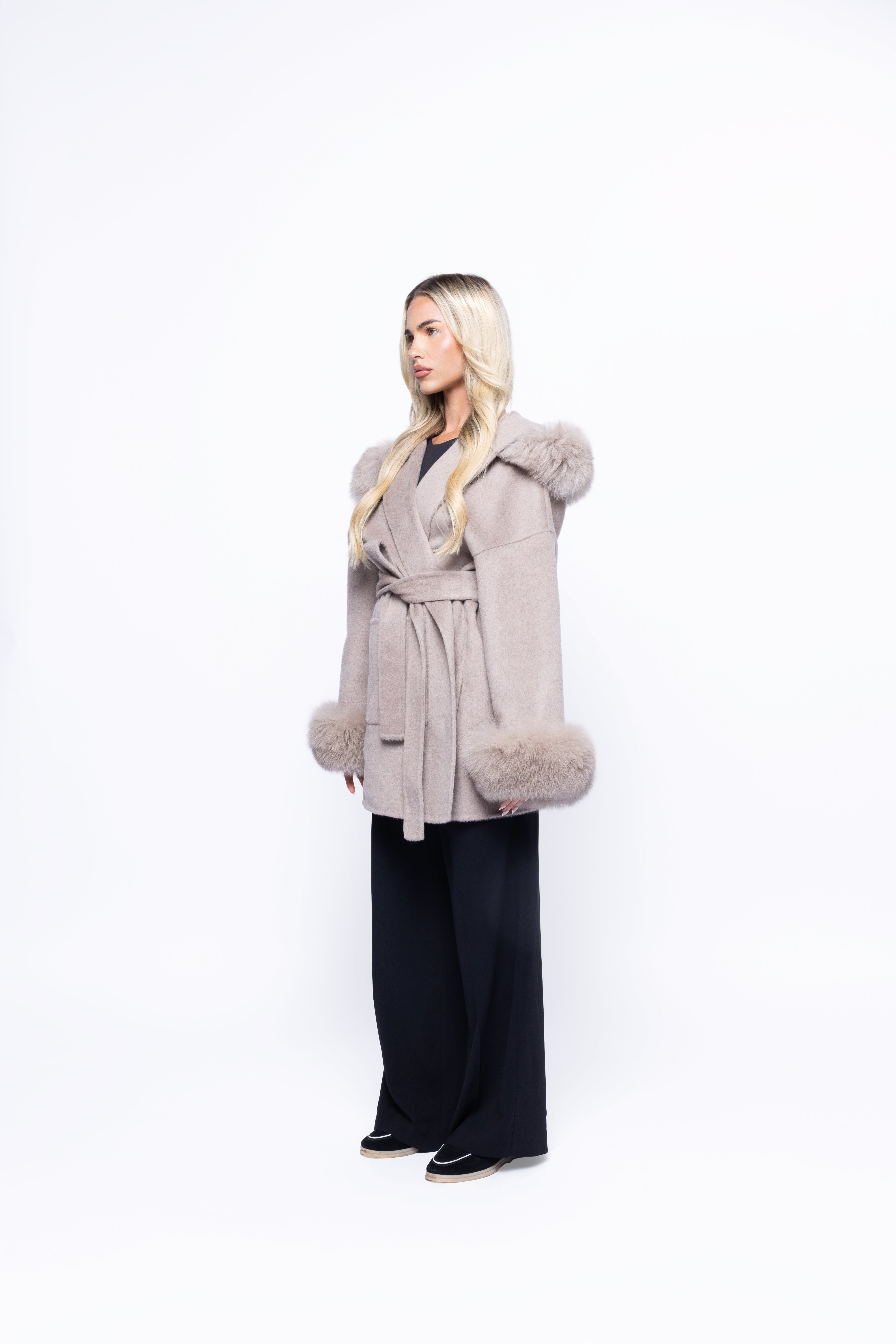 Grey Iris Wool Coat