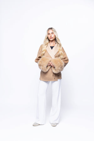 Cream Elia Wool Coat