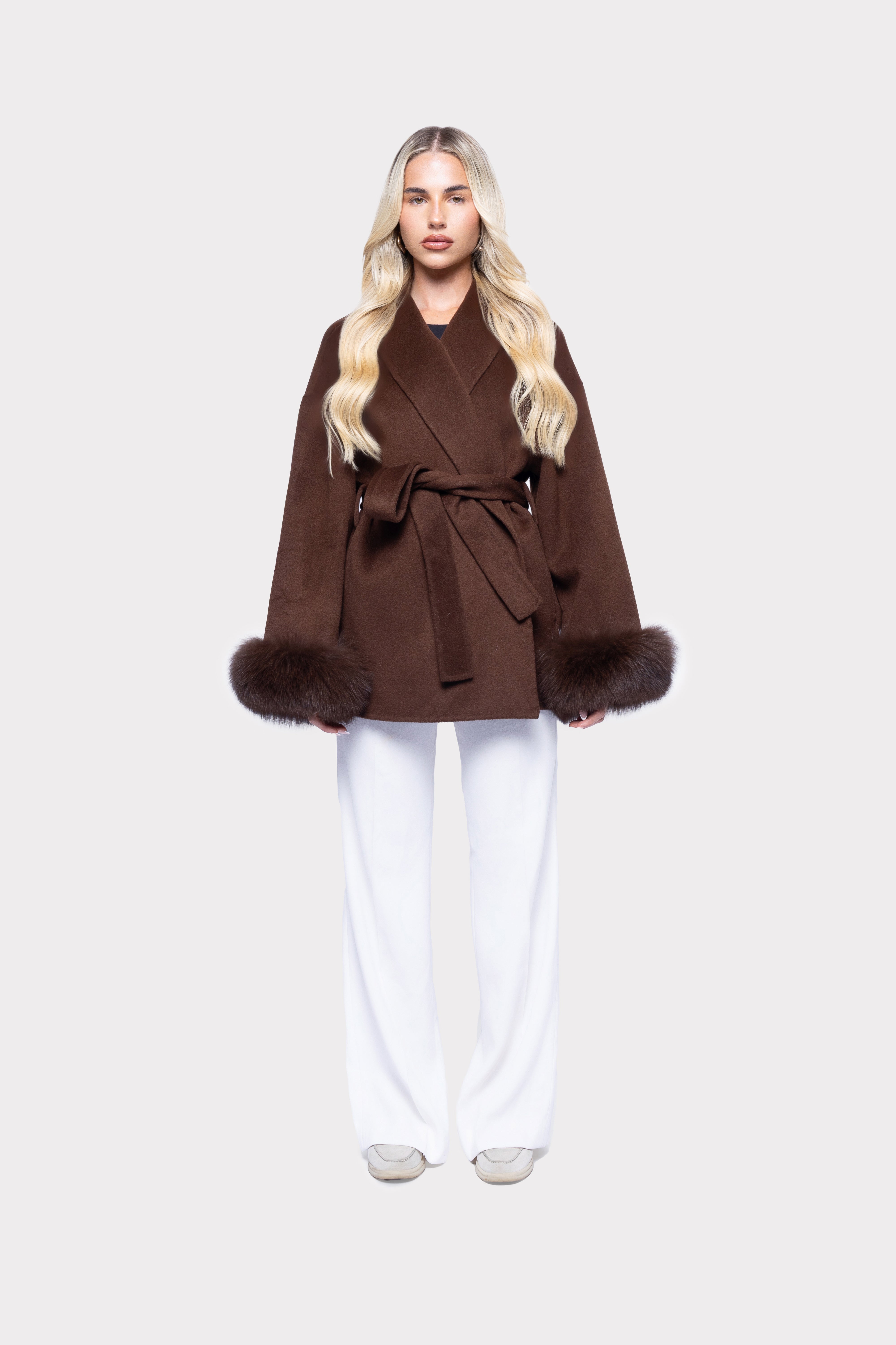 Brown Elva Wool Coat