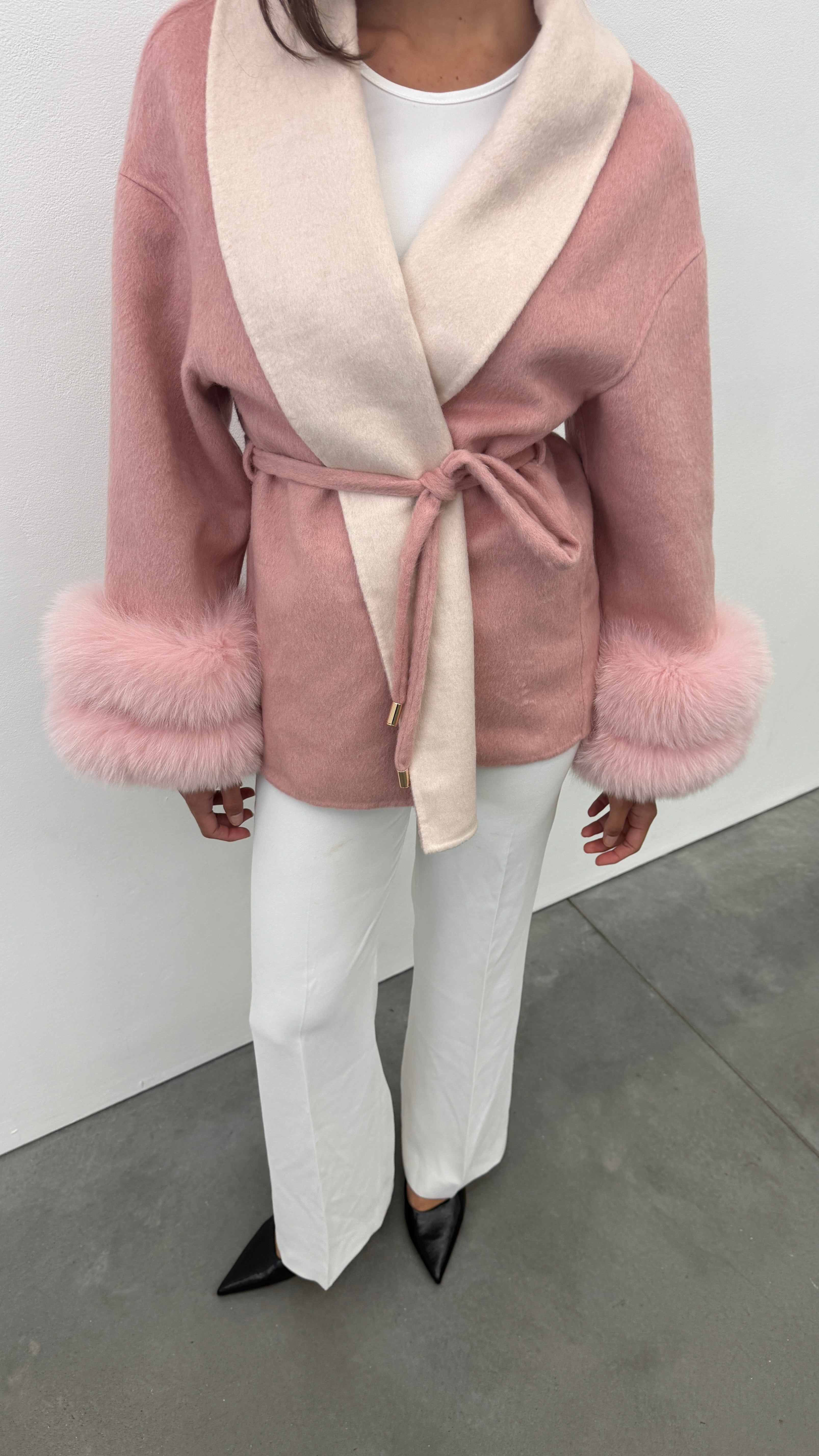 Pink Elia Wool Coat