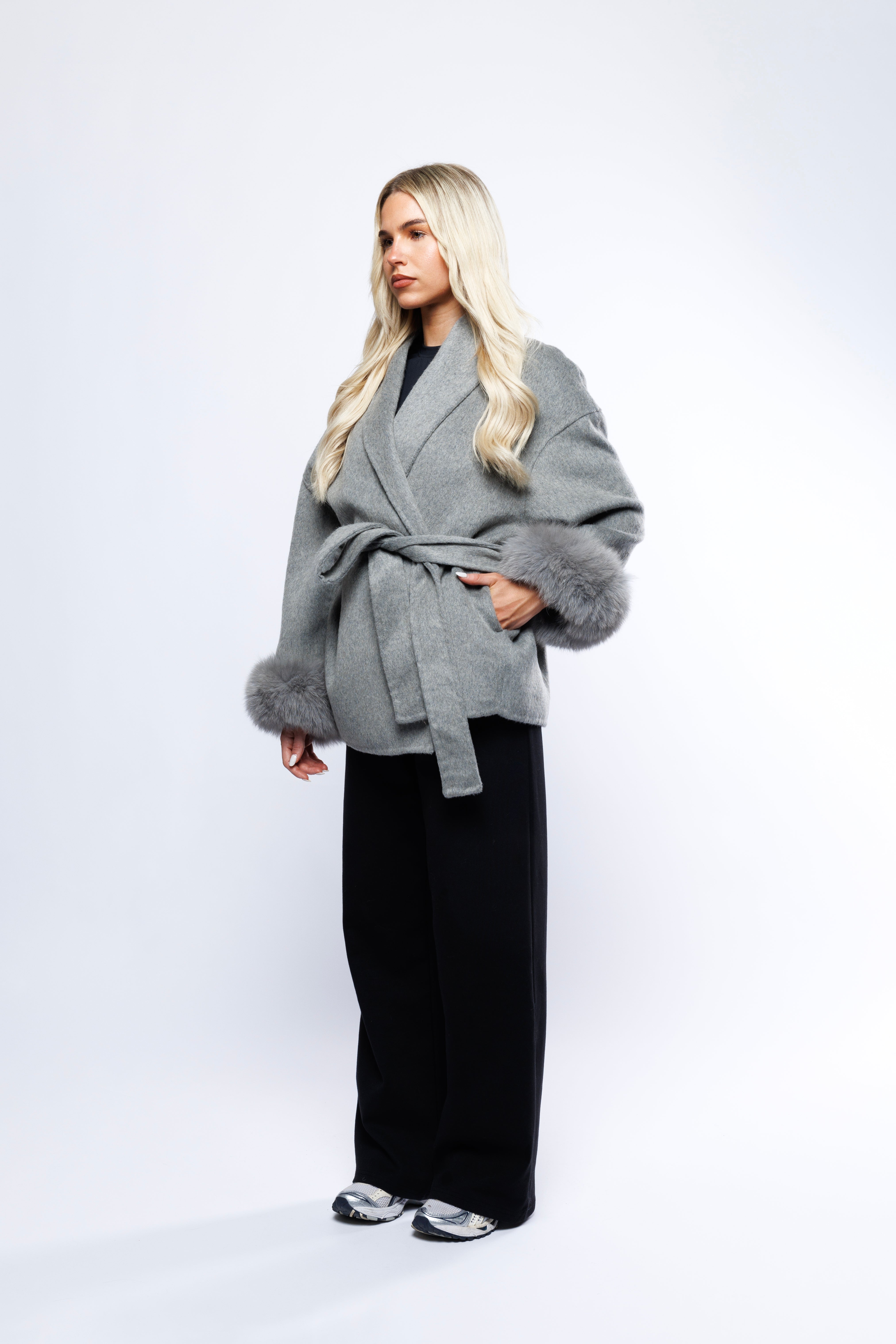 Anthracite Elva Wool Coat