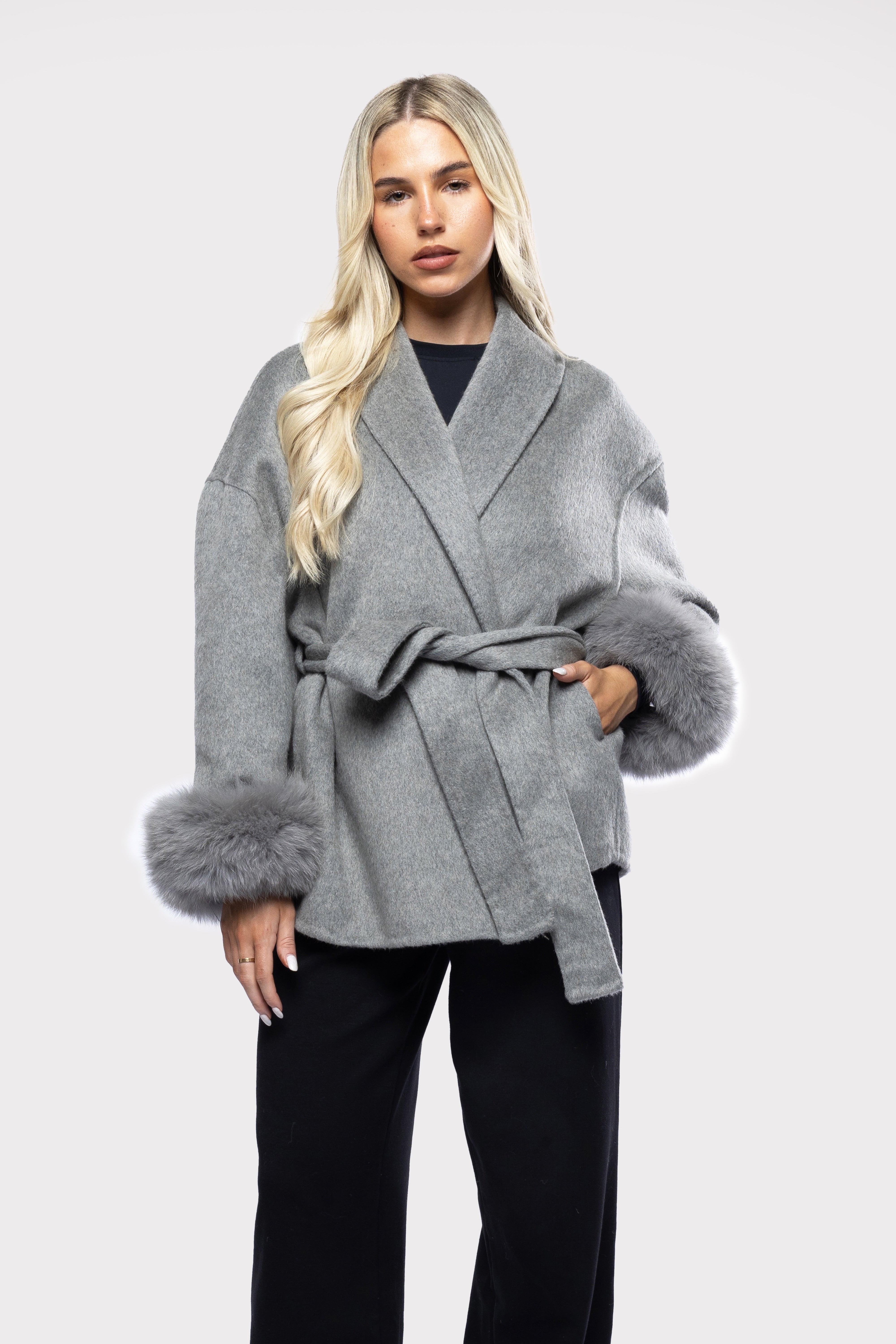 Anthracite Elva Wool Coat