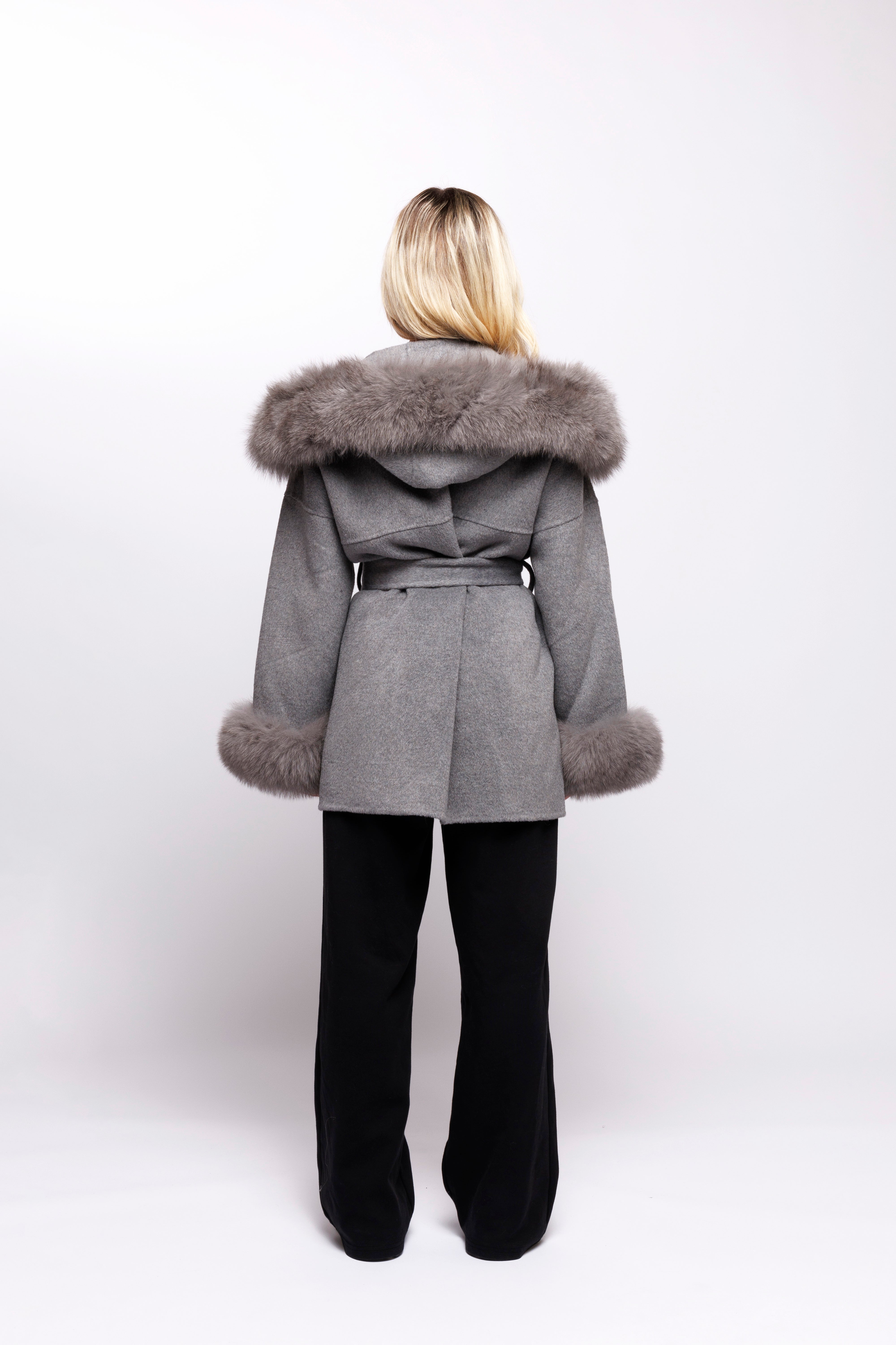 Anthracite Iris Wool Coat