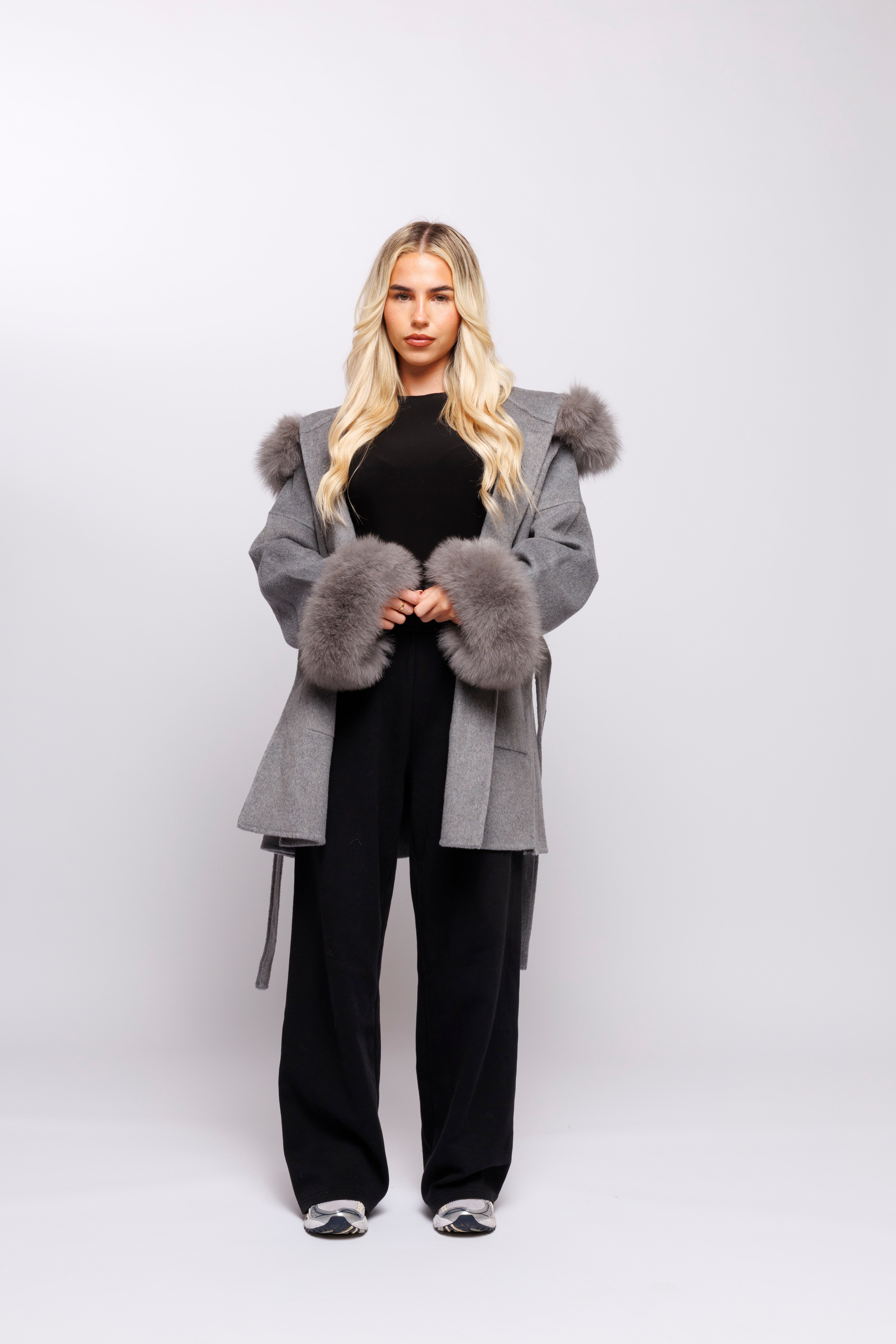 Anthracite Iris Wool Coat