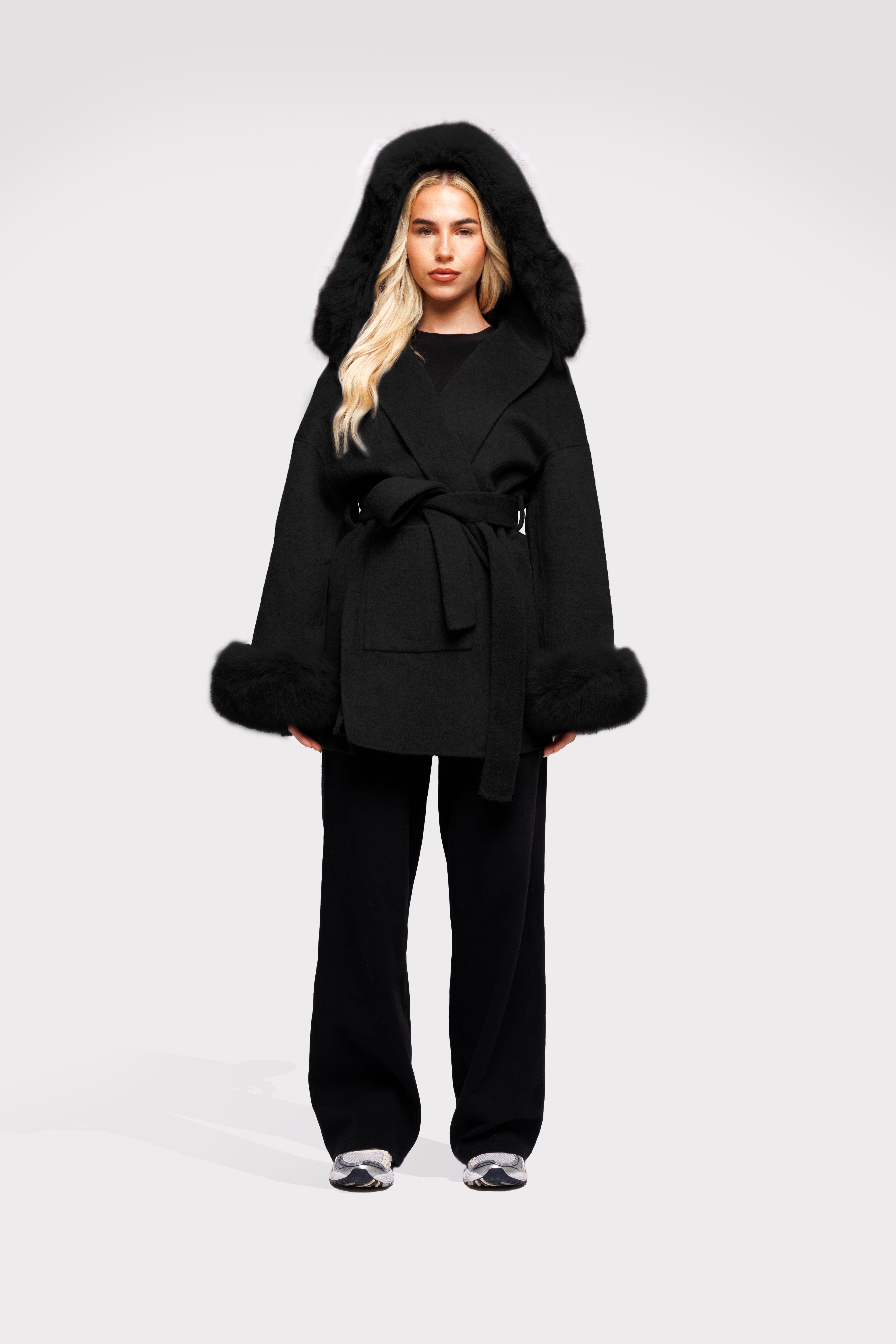 Black Iris Wool Coat