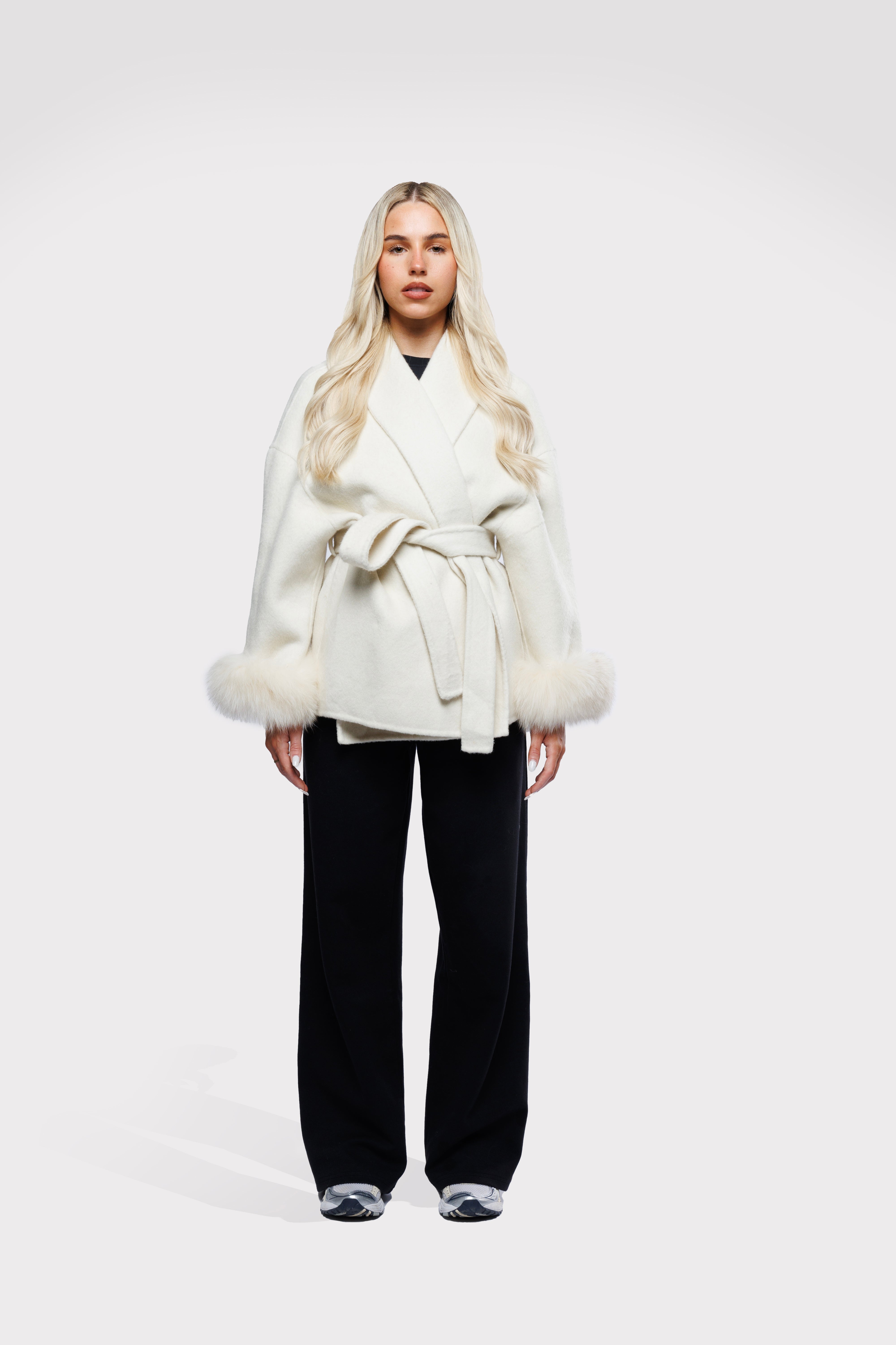White Elva Wool Coat