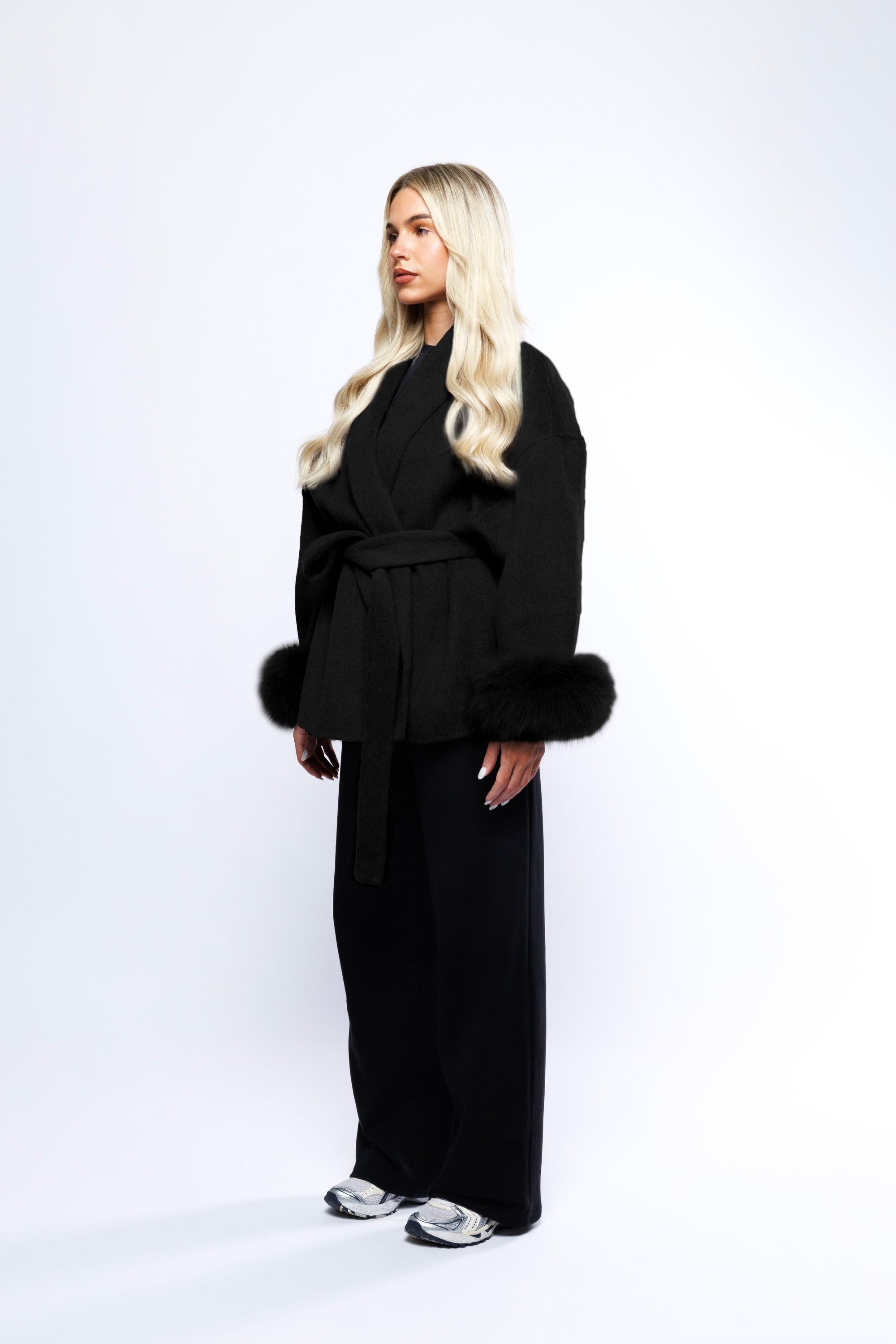 Black Elva Wool Coat