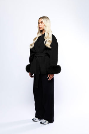 Black Elva Wool Coat