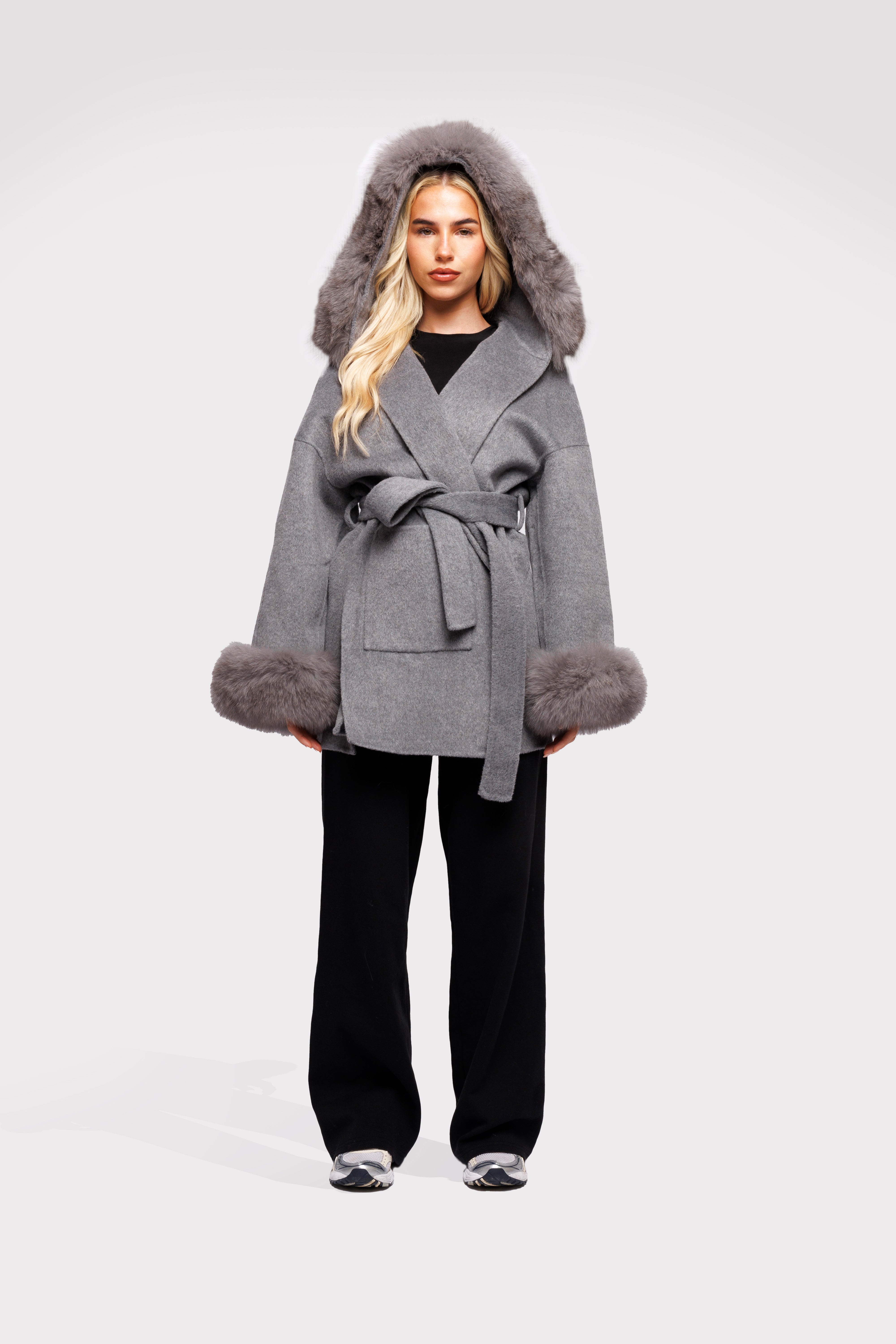 Anthracite Iris Wool Coat