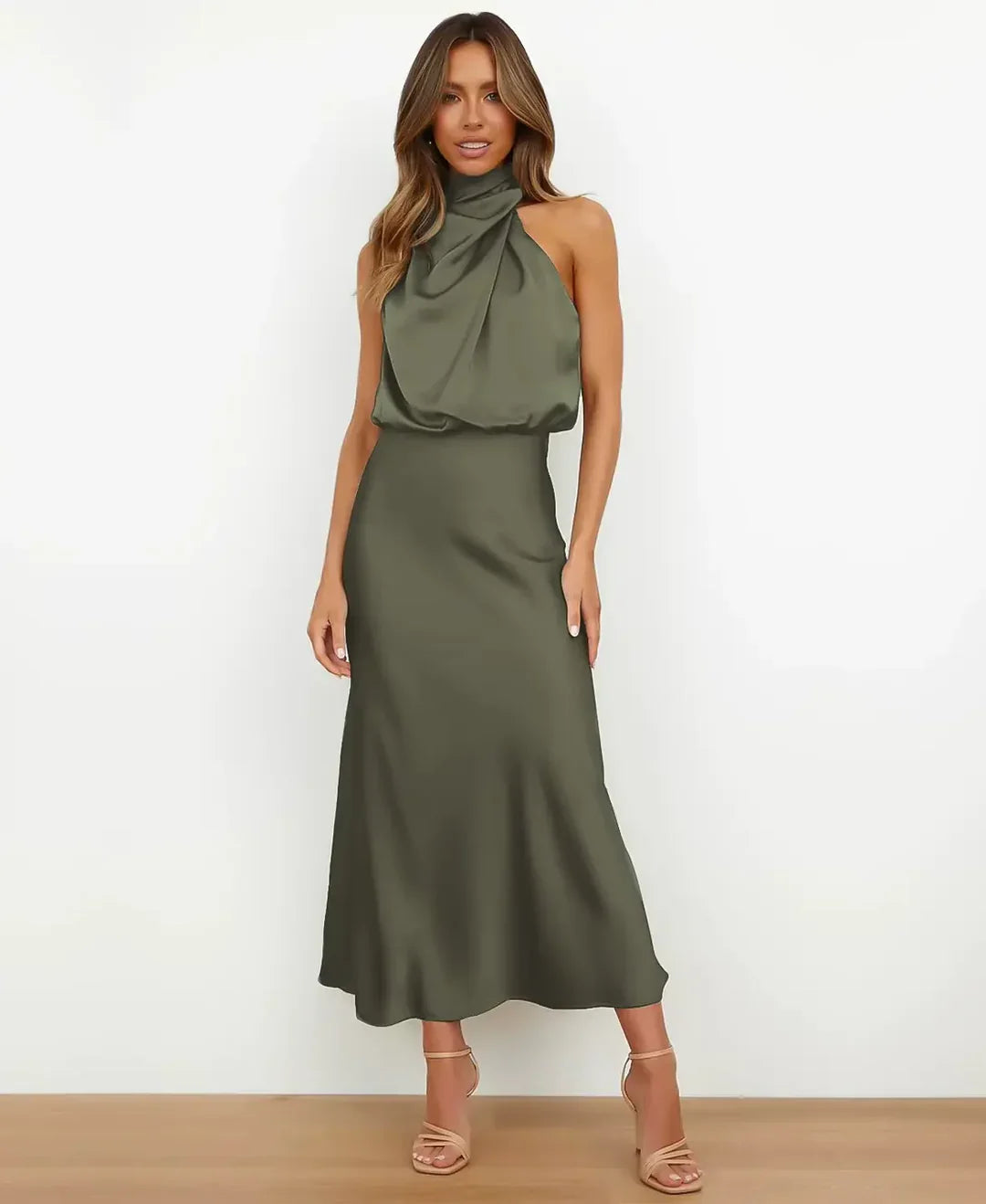 Serena High Waist Midi Dress
