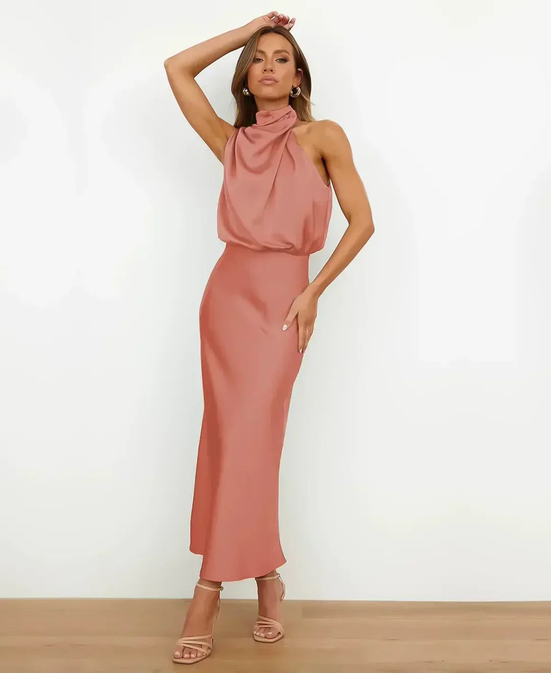 Serena High Waist Midi Dress
